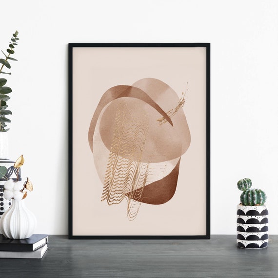 Neutral Abstract Print Wall Art 4x6 5x7 A4 A3 A2 A1