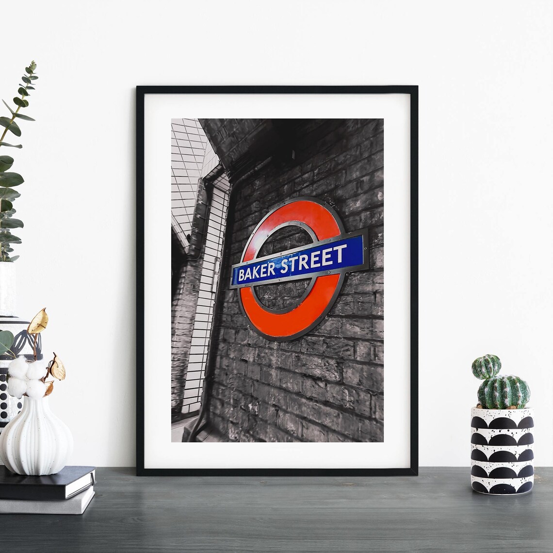 Baker Street London Underground Roundel Sign Photography Poster