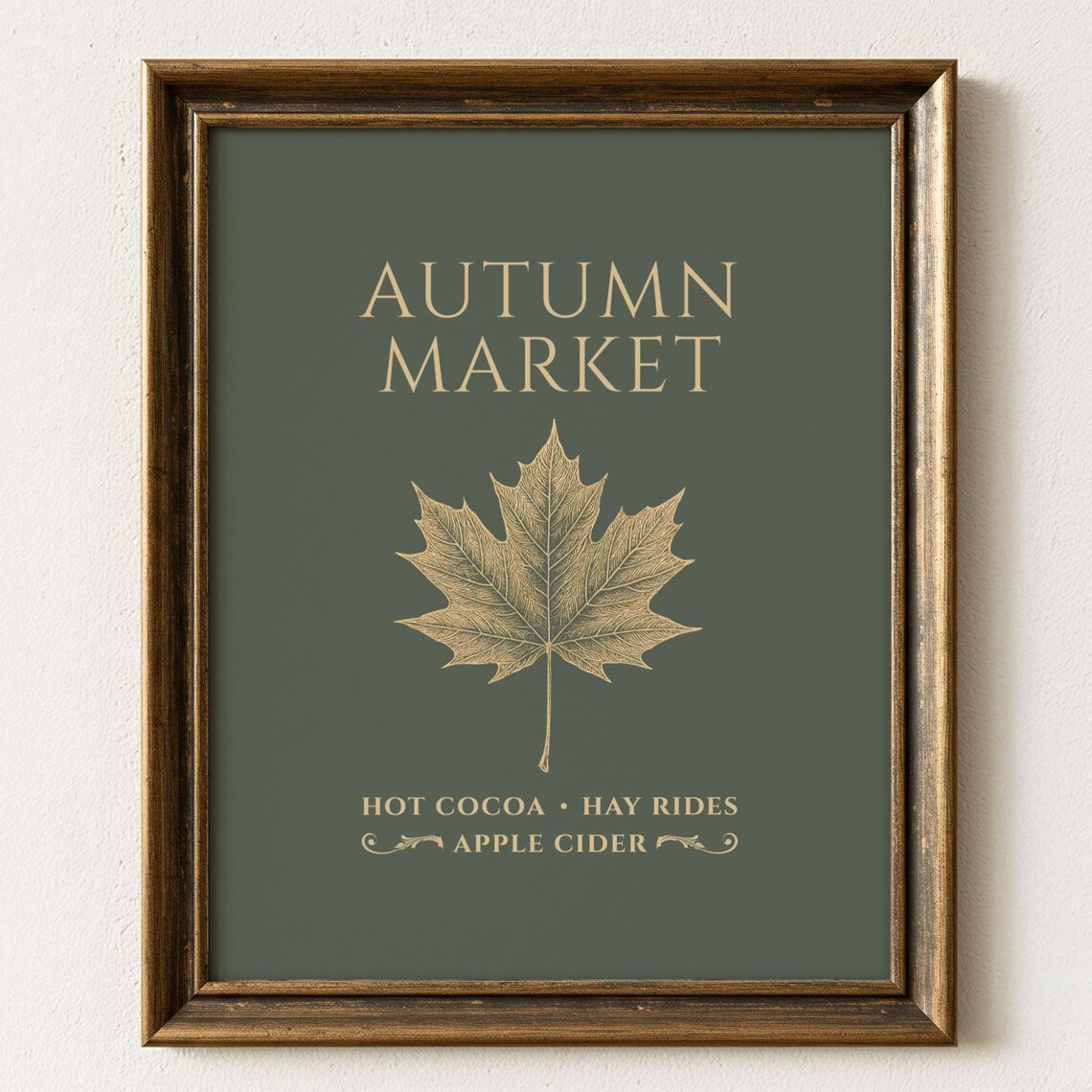 Fall Market Sign Autumn Farmhouse Art Print