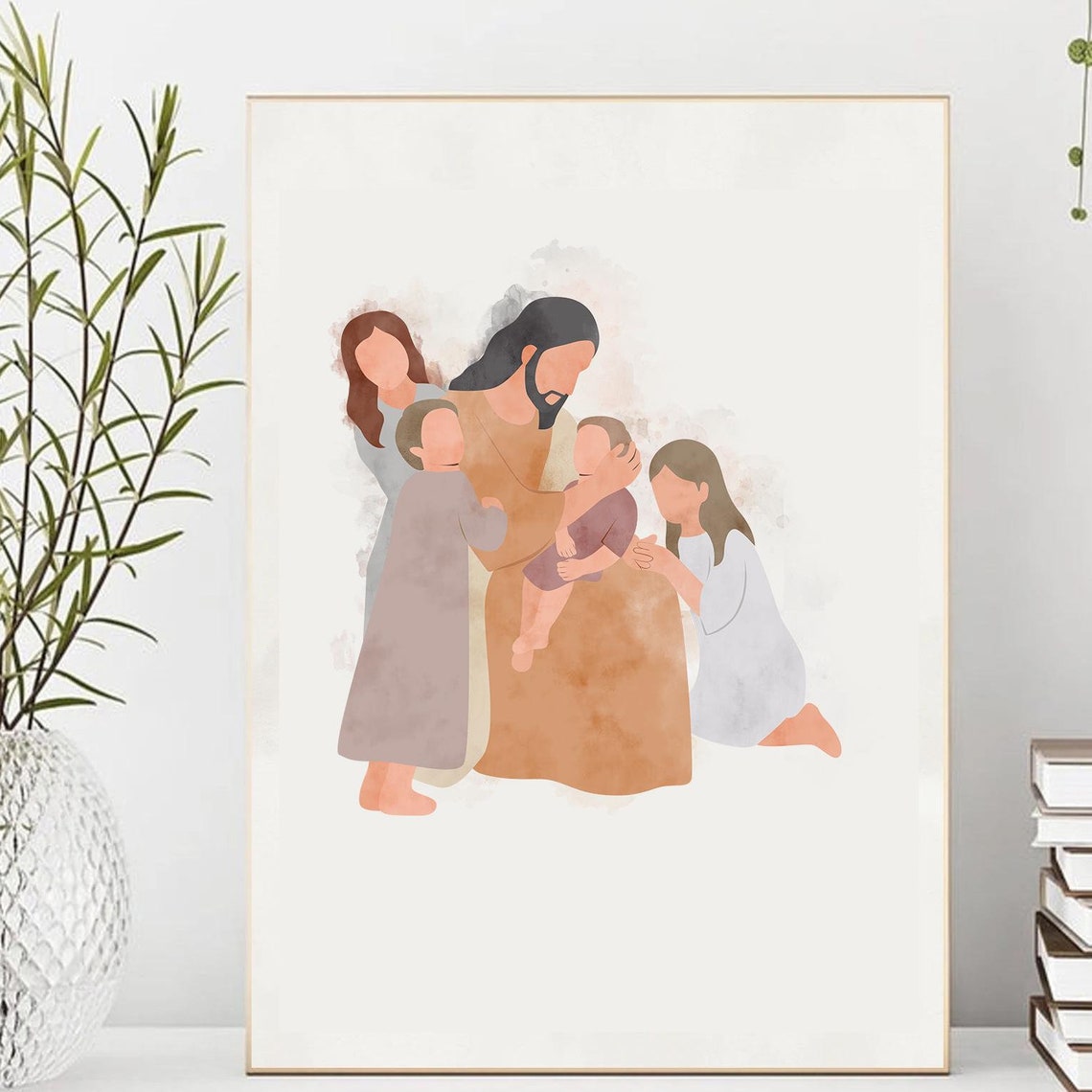 Children Of God I Am A Child Of God Portrait Of Jesus Children Peace In Christ Jesus With Children Lds Art Jesus Watercolor Print