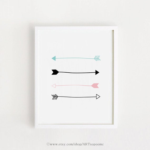 Arrow Wall Art - Simple Nursery Decor Print