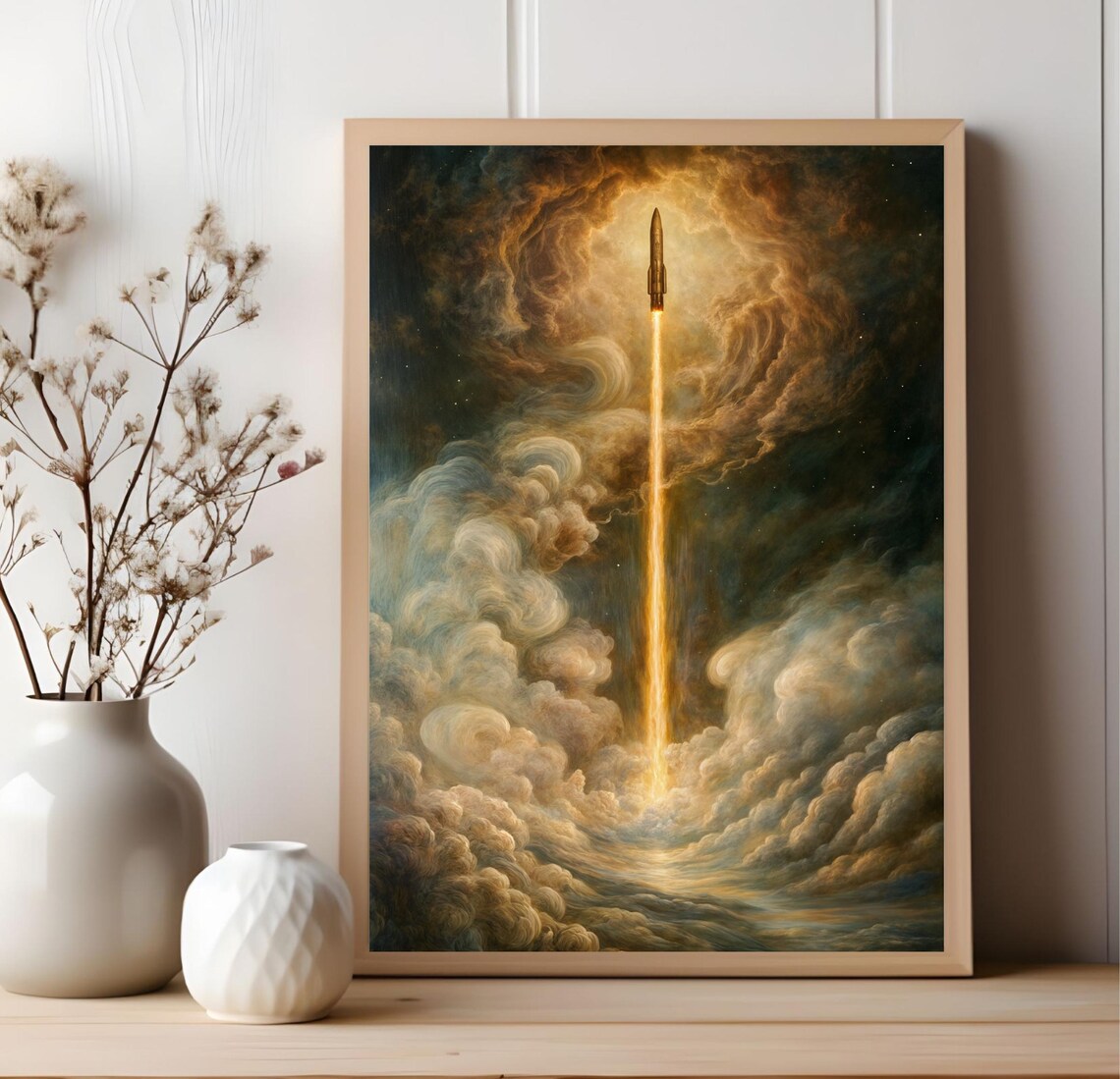 Rocket Launch Art Print, Space Exploration Poster - Image 2