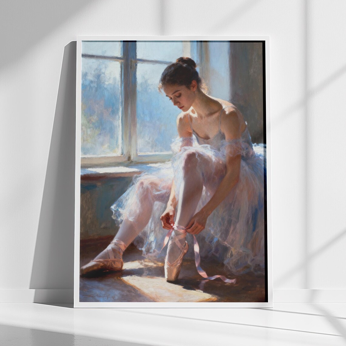 Ballerina Wall Art, Impressionist Ballet Dancer Art Print
