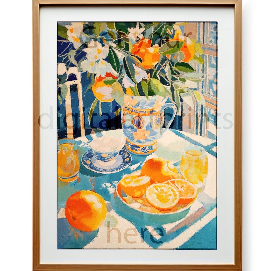 Mediterranean Matisse Lemon Yellow Modern Kitchen Art Colorful Home Decor Wall Art Trendy Cafe Decor - Image 3