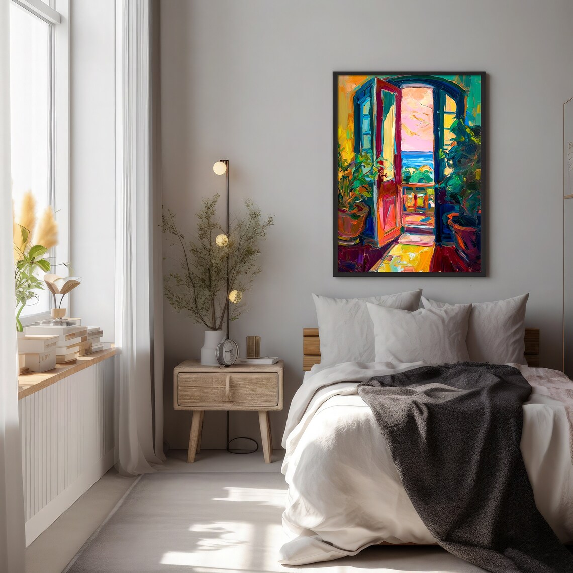 Matisse Inspired Poster Modern Art Print Fauvism Painting Abstract Painting Print Open Door Collioure Pink Painting - Image 2