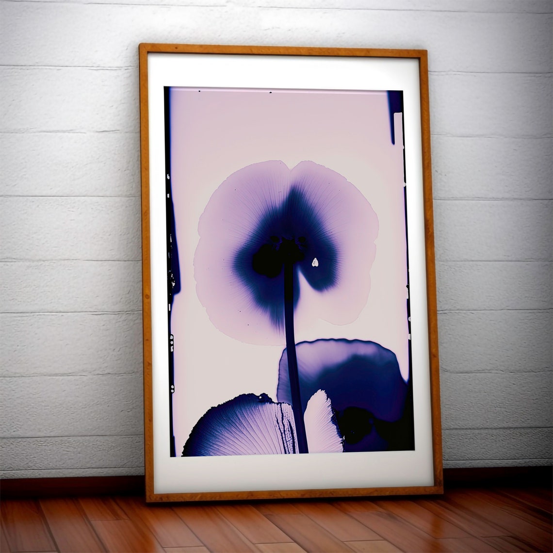 Lavender Purple Abstract Flower Ink Blossom Minimalist Art Print - Image 2