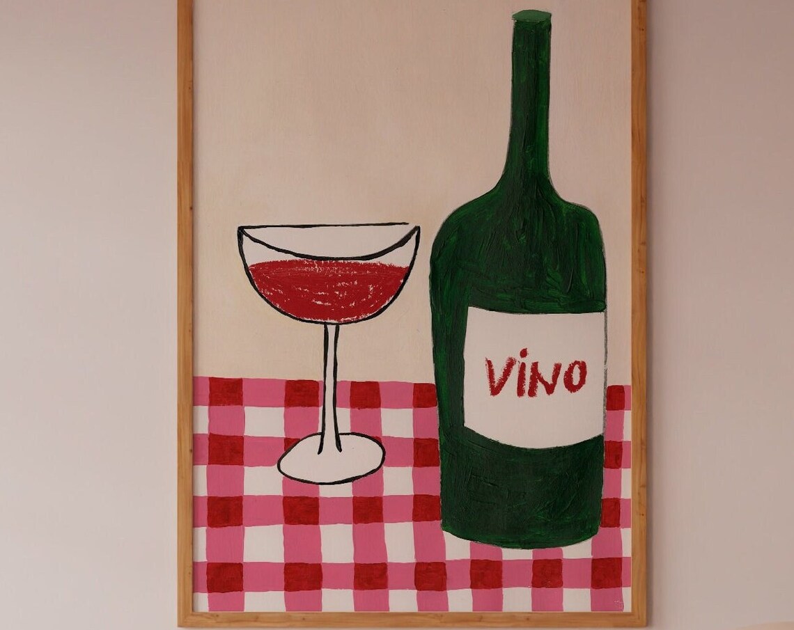 Wine Wall Art Kitchen Art Print, Wine Club Decor - Image 3