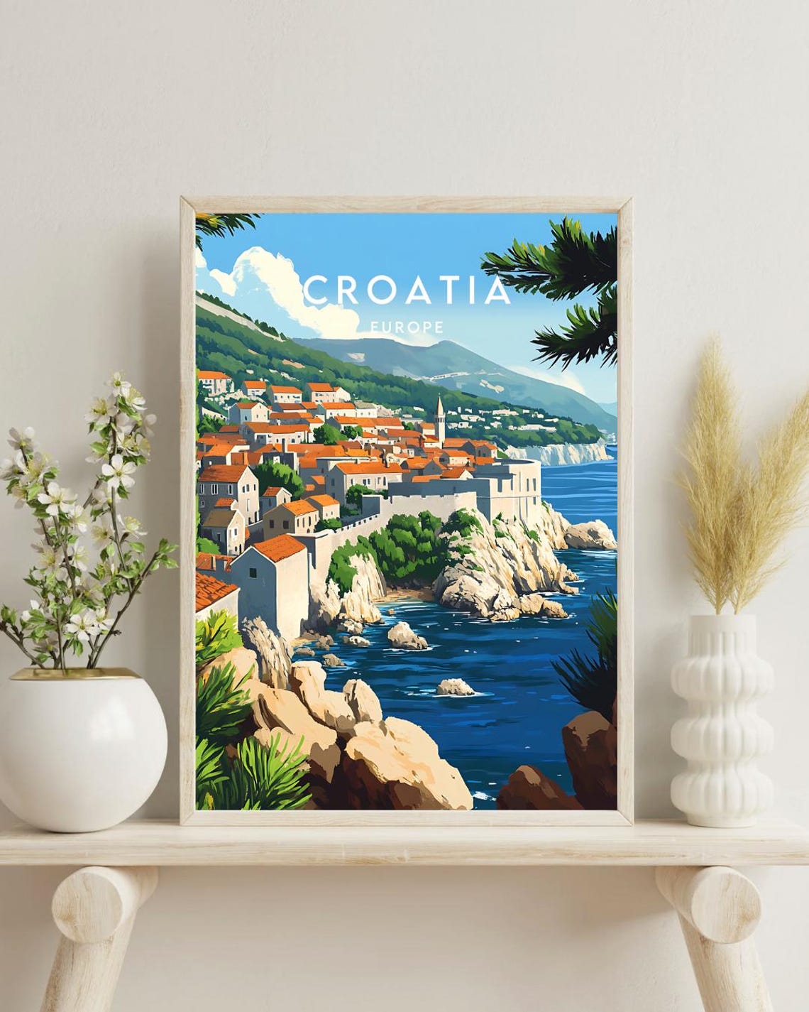 Croatia Travel Print Europe Europe Poster Croatia Poster Travel Wall Art Croatia Print Croatia Wall Art Dubrovnik Poster Split Vis - Image 4