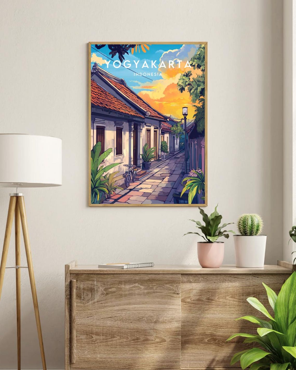Yogyakarta Travel Print Indonesia Yogyakarta Poster Indonesia Poster Travel Wall Art Indonesia Print Yogyakarta Wall Art Indonesia - Image 3