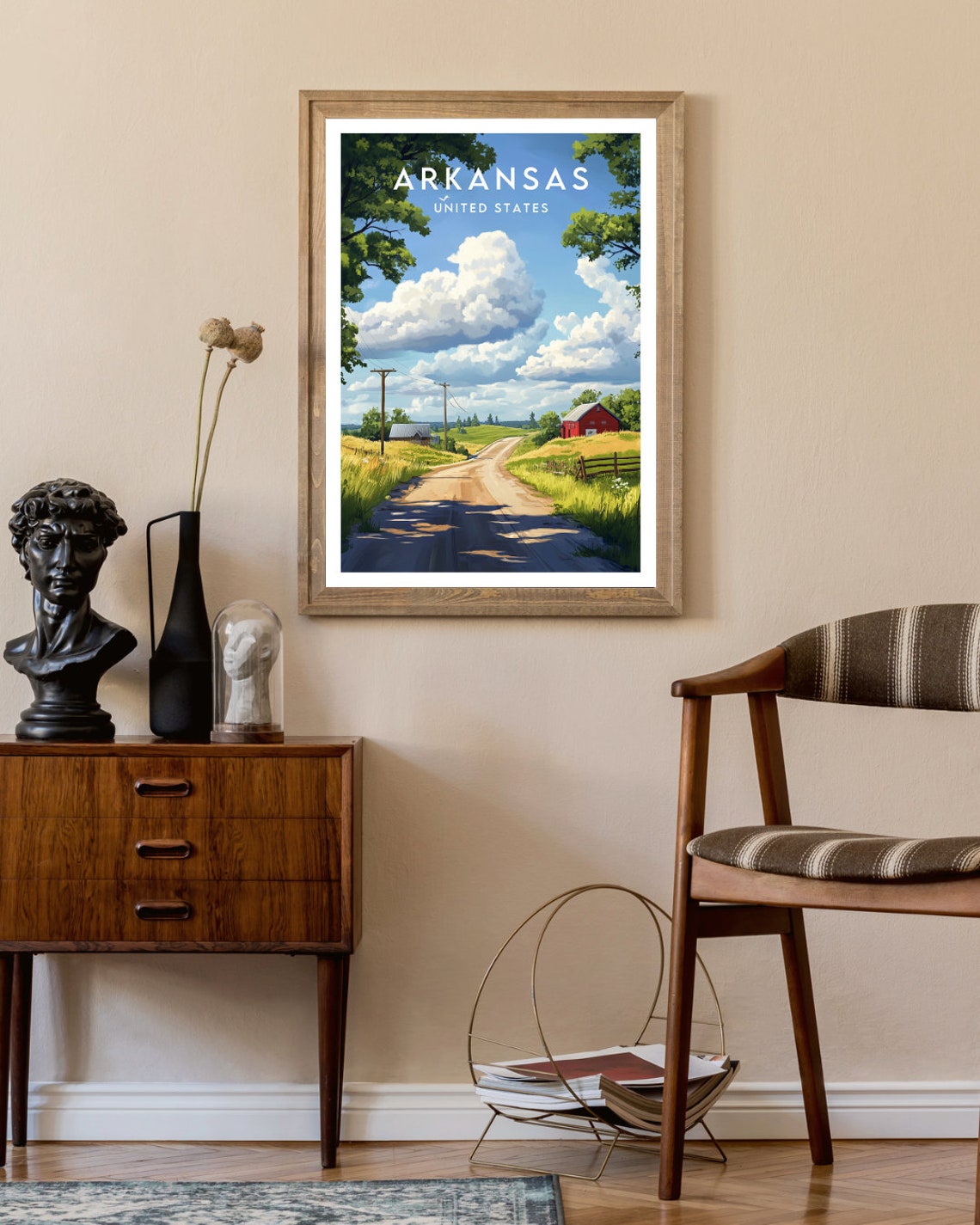 Arkansas Travel Print United States Arkansas Poster America Poster Travel Wall Art America Print America Arkansas Wall Art Usa Art - Image 2