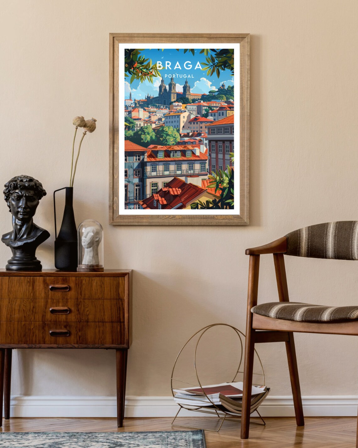 Braga Portugal Travel Poster, Europe Wall Art - Image 2