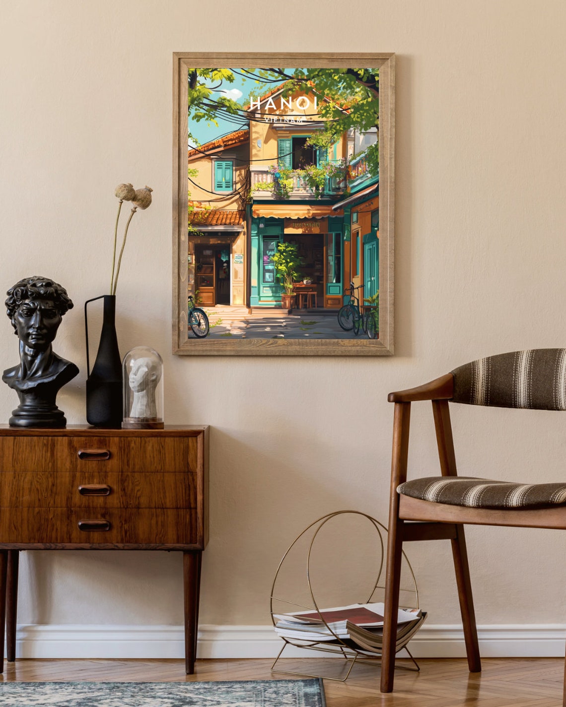 Hanoi Travel Print Vietnam Hanoi Poster Vietnam Poster Travel Wall Art Vietnam Print Hanoi Wall Art Wall Decor Asia Travel Print - Image 2