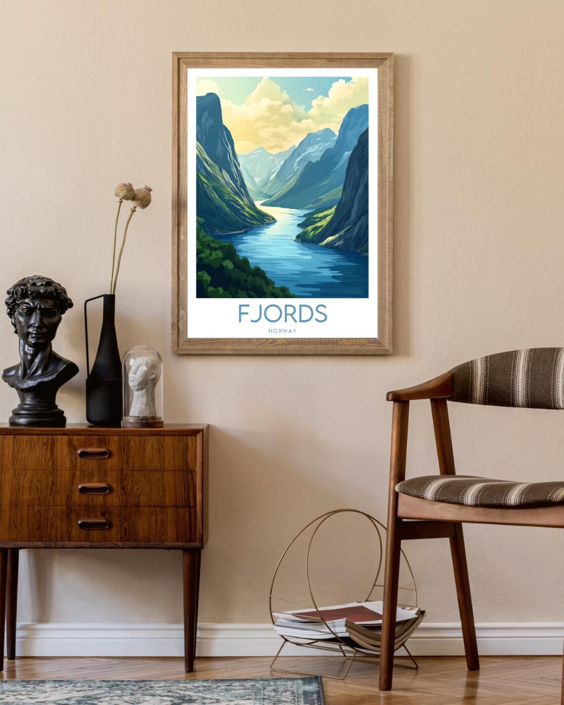 Norway Fjords Travel Poster, Scandinavia Wall Art - Image 2