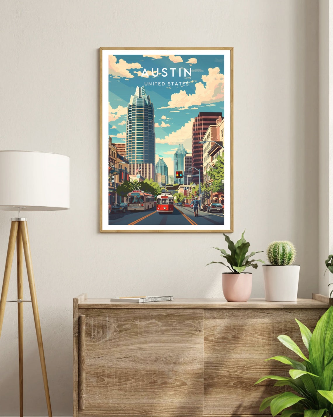 Austin Travel Print United States Austin Poster America Poster Travel Wall Art America Print America Austin Usa Texas Travel - Image 3