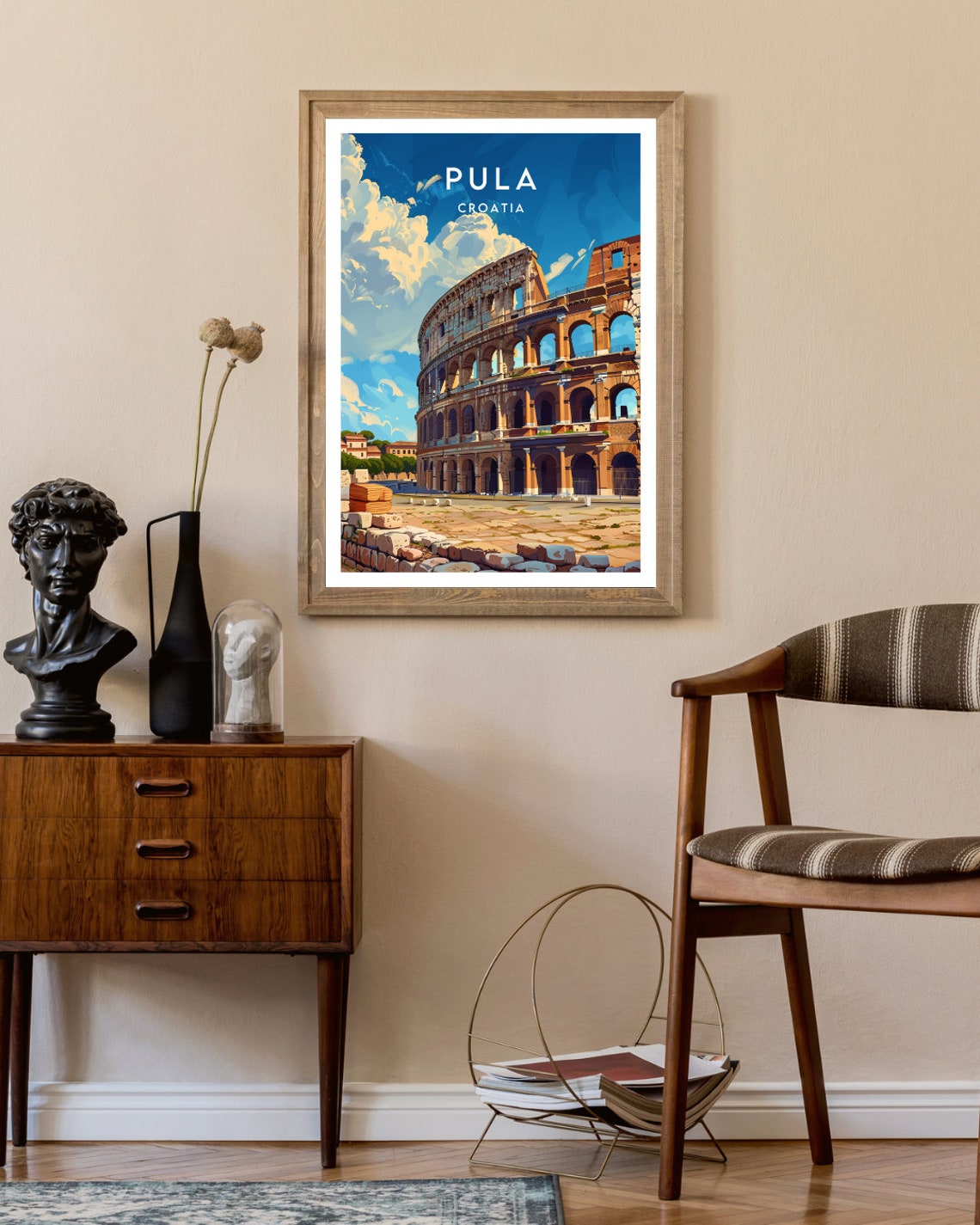 Pula Travel Print Croatia Pula Poster Croatia Poster Travel Wall Art Croatia Print Croatia Pula Europe Croatian Print Pula Print - Image 2