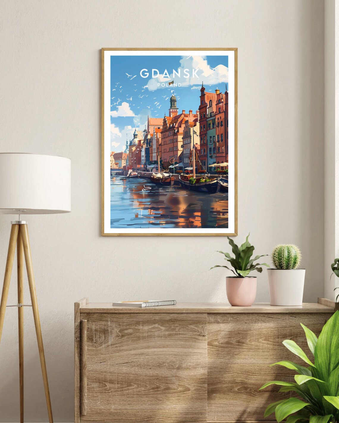 Gdansk Travel Poster, Poland Europe Wall Art - Image 3