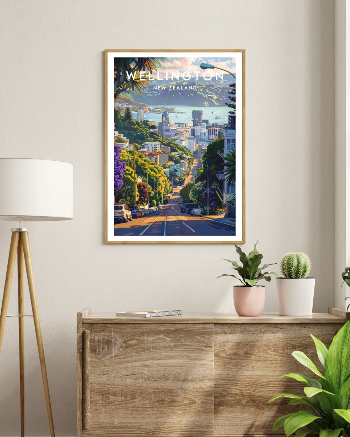 Wellington Travel Poster, New Zealand Travel Art - Image 3