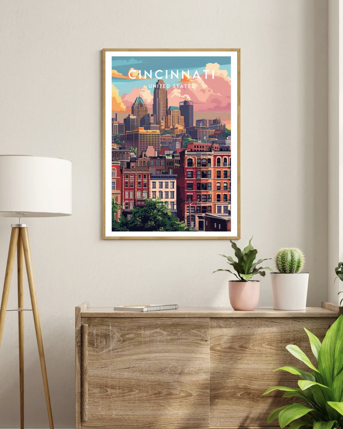 Cincinnati Travel Print, Ohio Travel Poster - Image 3