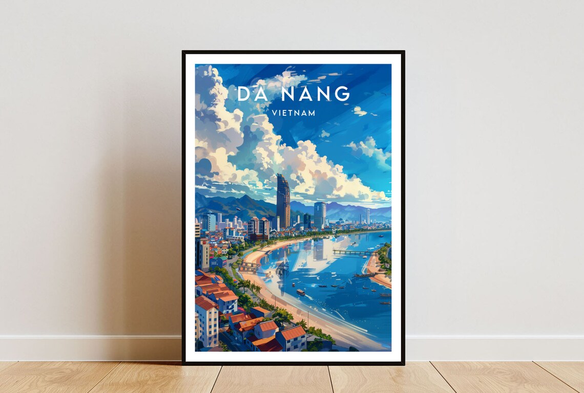 Da Nang Travel Poster, Vietnam Wall Art Print