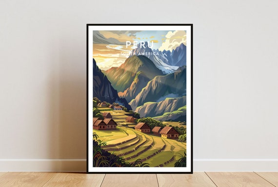 Peru Travel Print South America Peru Poster South America Poster Travel Wall Art Peru Print South America Travel Peru Lima Cusco