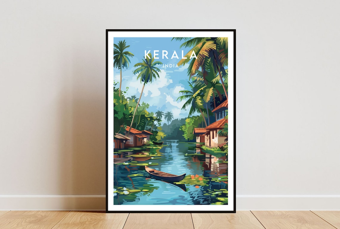 Kerala Travel Wall Art India Travel Poster