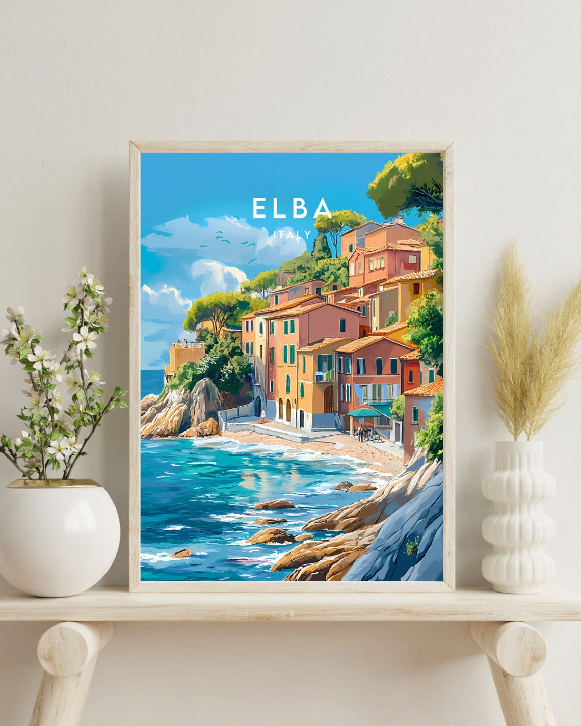 Elba Travel Print Italy Elba Poster Italy Poster Travel Wall Art Italy Print Italy Wall Art Europe Elba Print Italian Elba Art - Image 4
