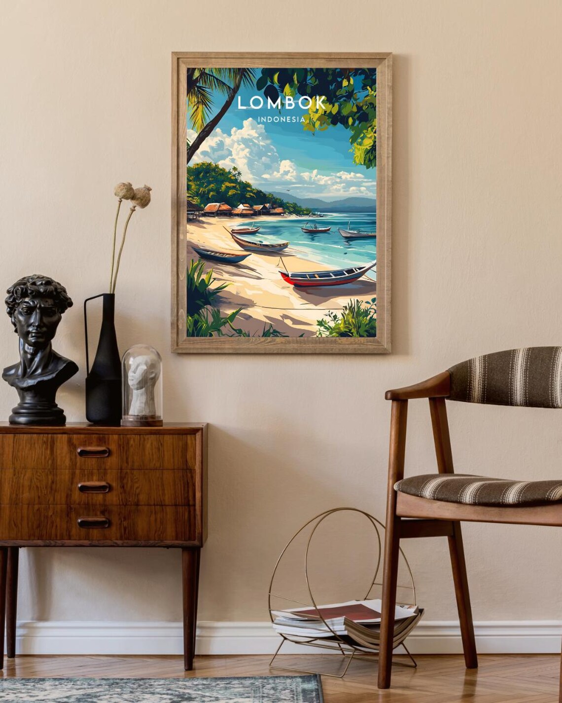 Lombok Travel Poster, Indonesia Wall Art - Image 2