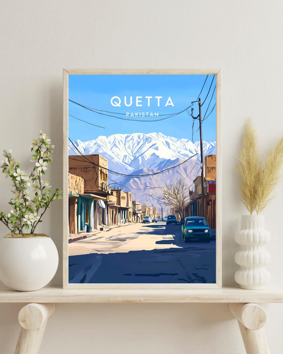 Quetta Travel Print Pakistan Quetta Poster Pakistan Poster Travel Wall Art Pakistan Print Quetta Travel Poster Pakistan Wall Art - Image 4