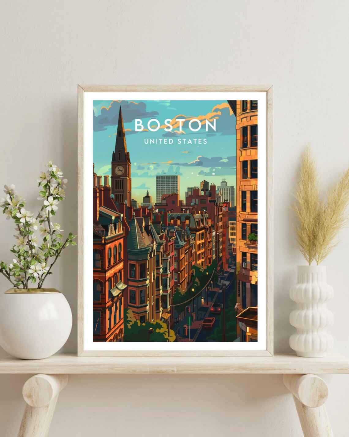 Boston Travel Poster, Massachusetts United States - Image 4