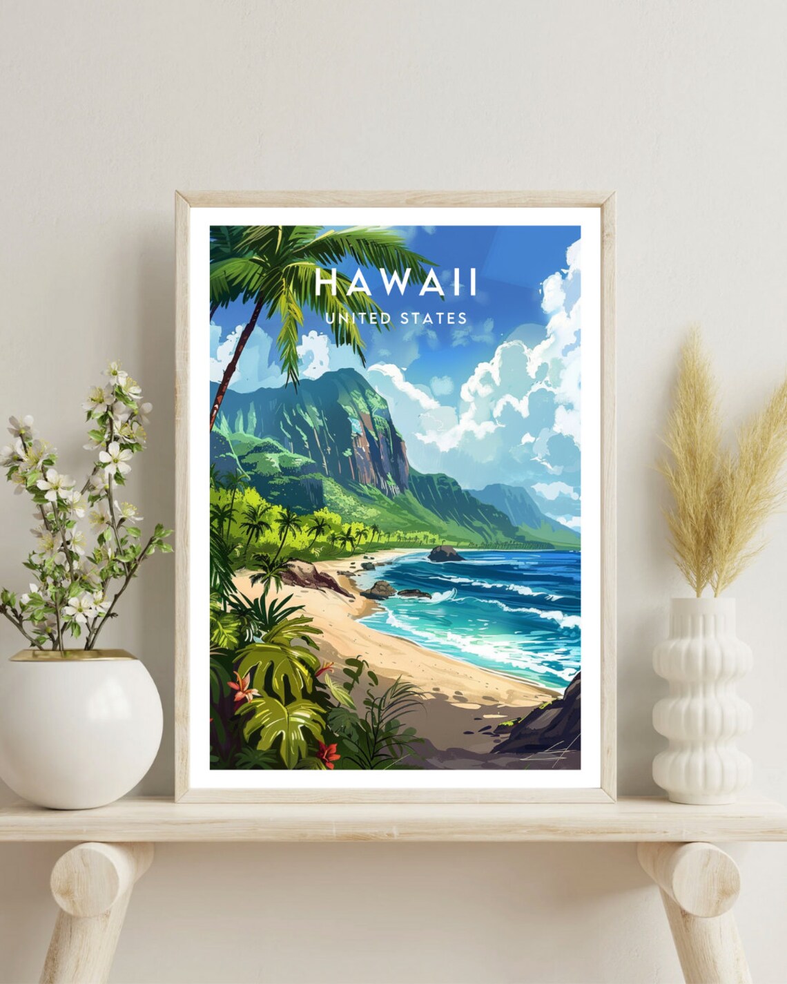 Hawaii Travel Poster, United States Wall Art Print - Image 4