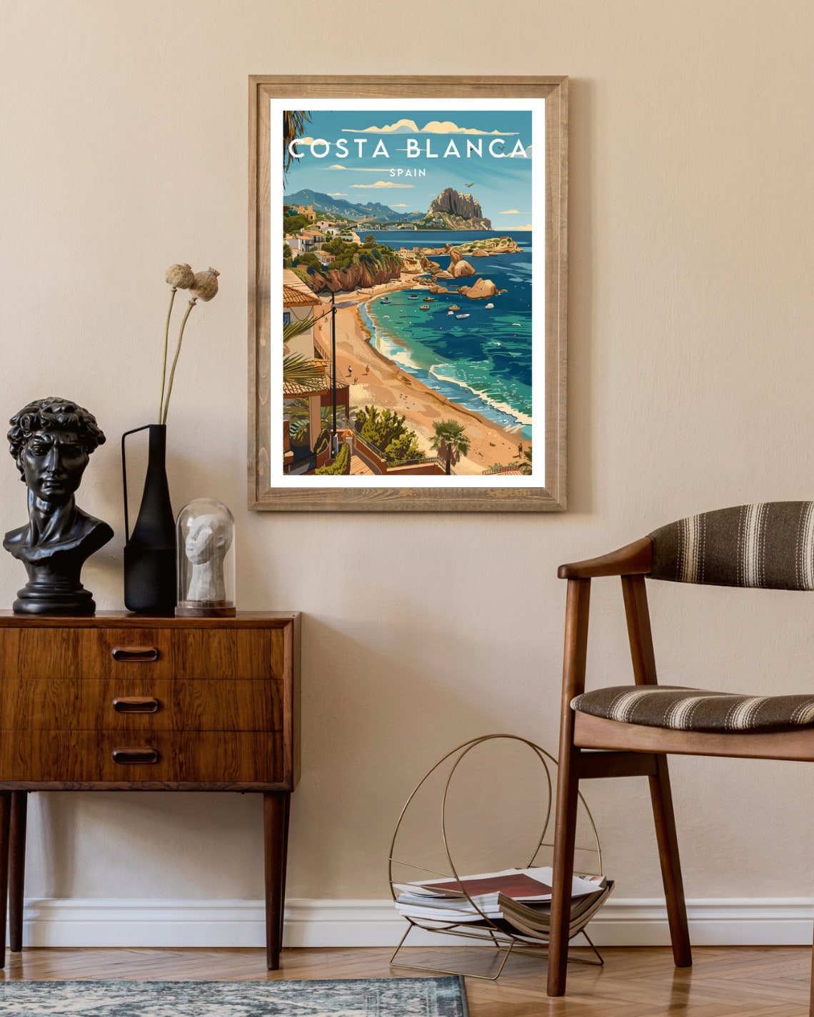 Costa Blanca Travel Print Spain Costa Blanca Poster Spain Poster Travel Wall Art Spain Print Spain Europe Costa Blanca Print - Image 2