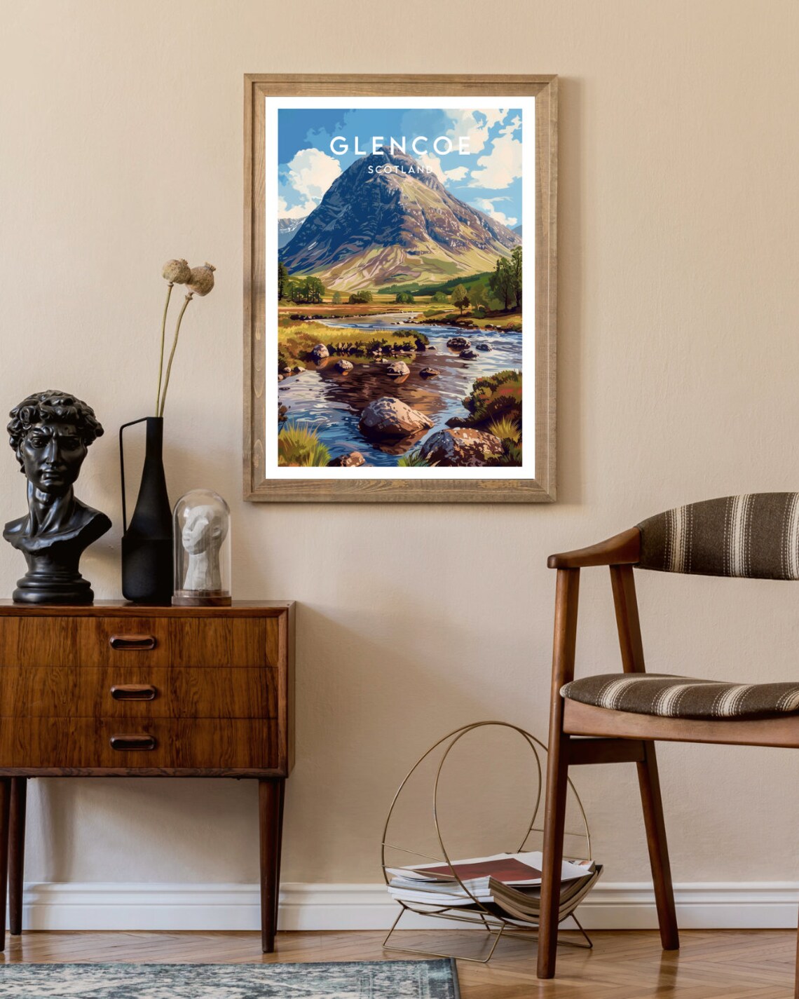 Glencoe Travel Print Scotland Glencoe Poster Scotland Poster Travel Wall Art Scotland Print Poster Scotland Glencoe Print Mural - Image 2