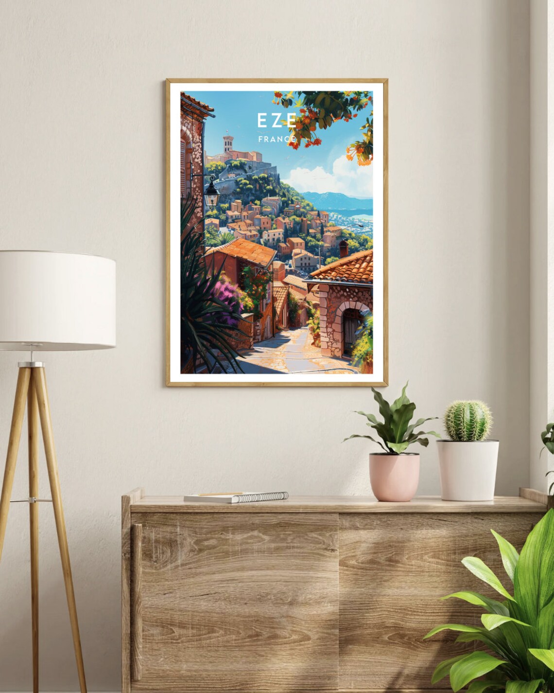 Eze France Medieval Hilltop Village French Riviera Stone Poster - Image 3