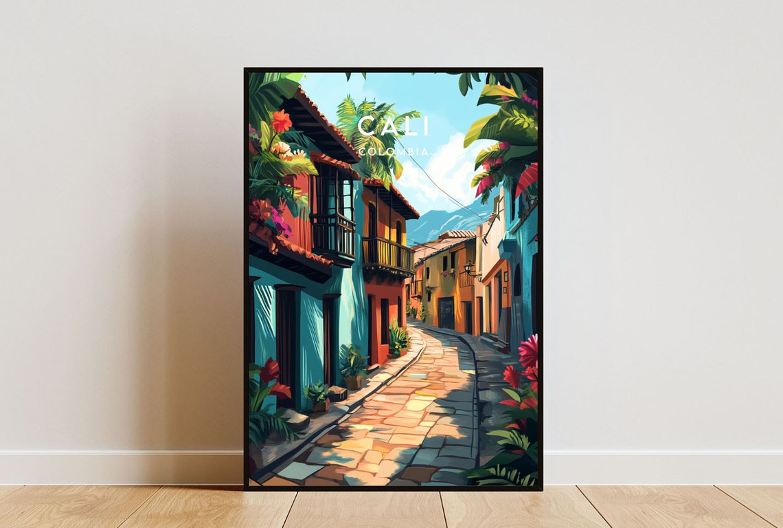 Cali Travel Print Colombia Cali Poster Colombia Poster Travel Wall Art Colombia Print Cali Wall Art South America Colombian