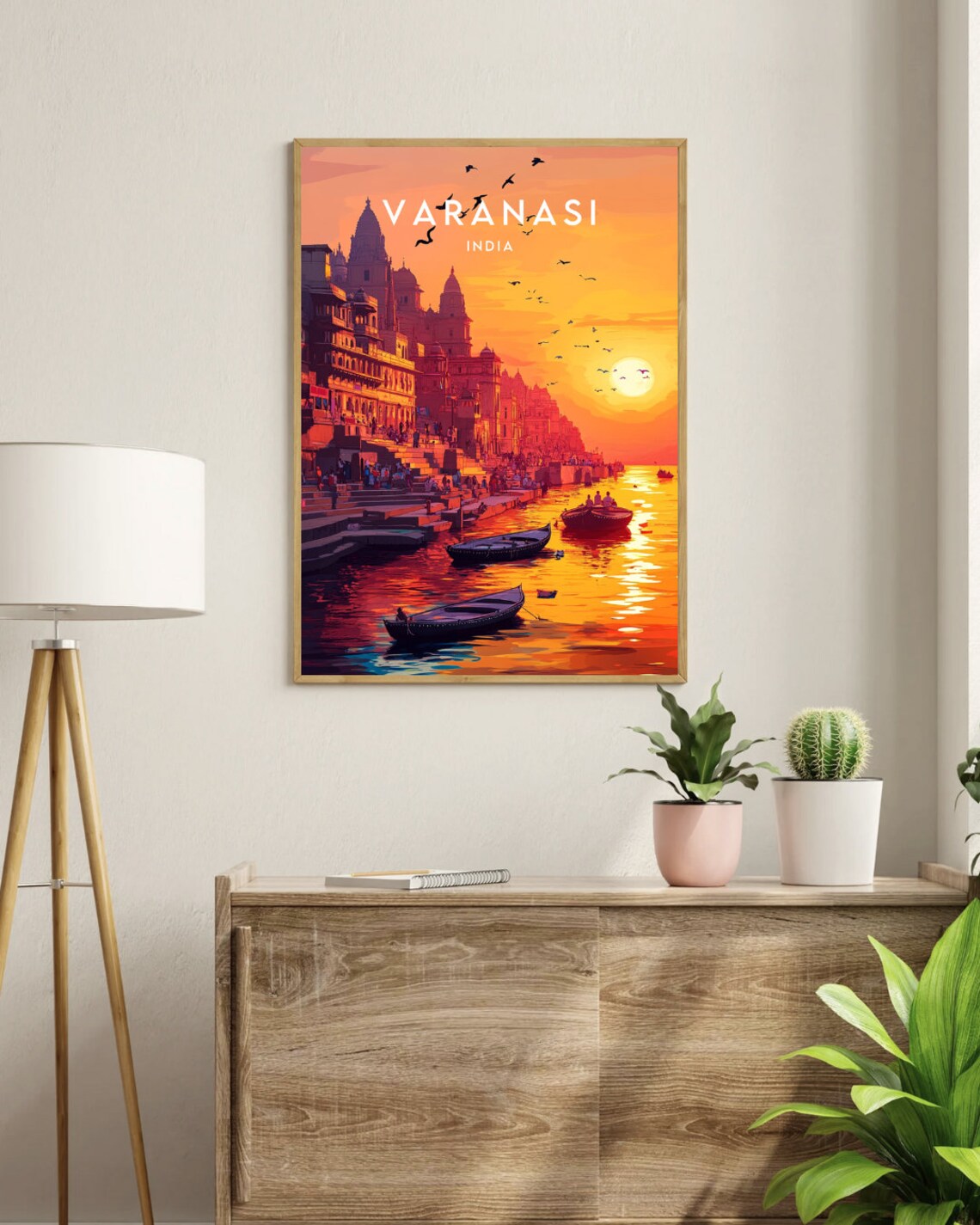 Varanasi Travel Poster, River Ganges India - Image 3