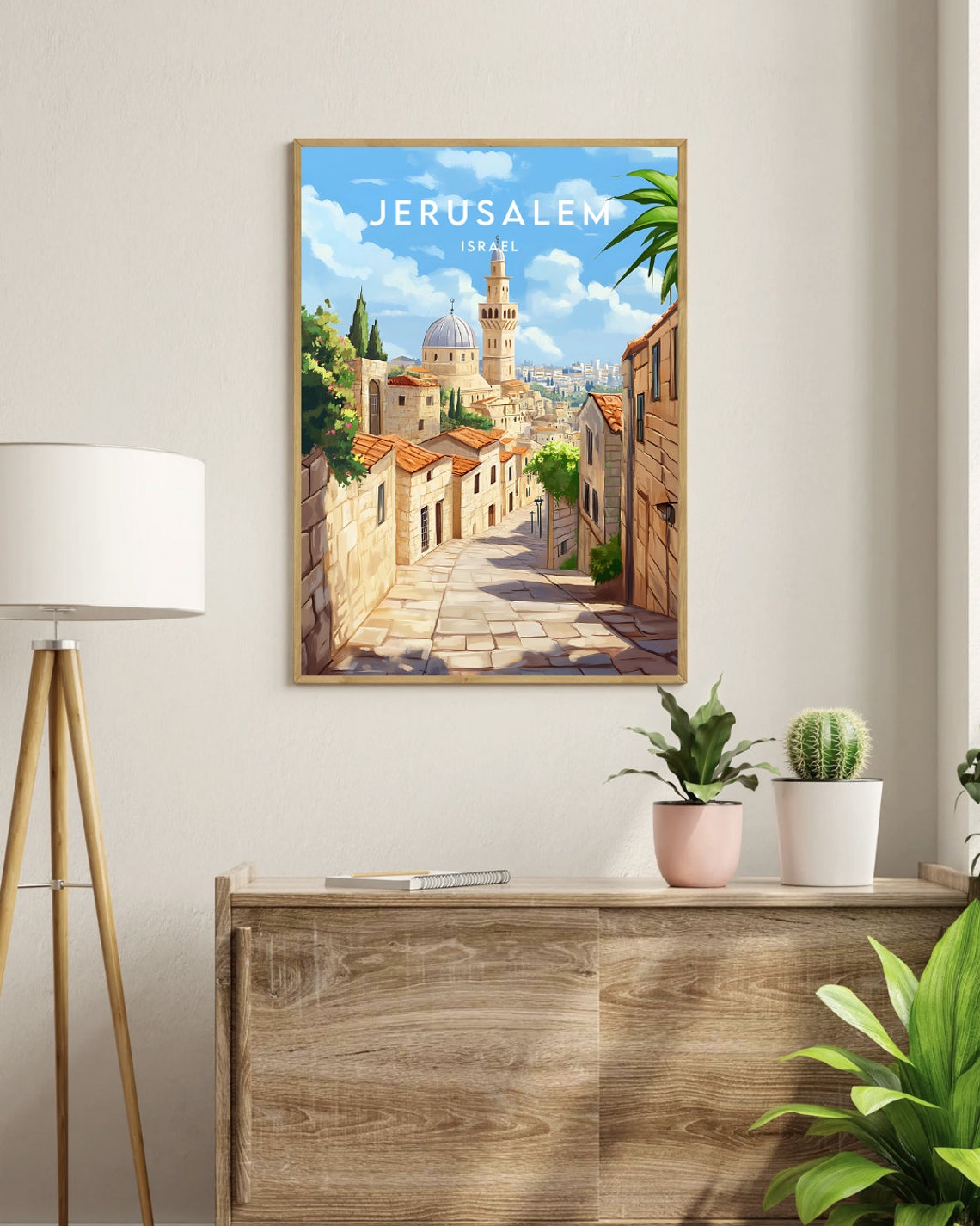 Jerusalem Travel Print Israel Jerusalem Poster Israel Poster Travel Wall Art Israel Print Jerusalem Asia Israel Middle East Poster - Image 3