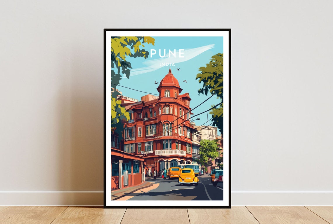 Pune Travel Print India Pune Poster India Poster Travel Wall Art India Print Maharashtra Poster India Art Pune India Maharashtra
