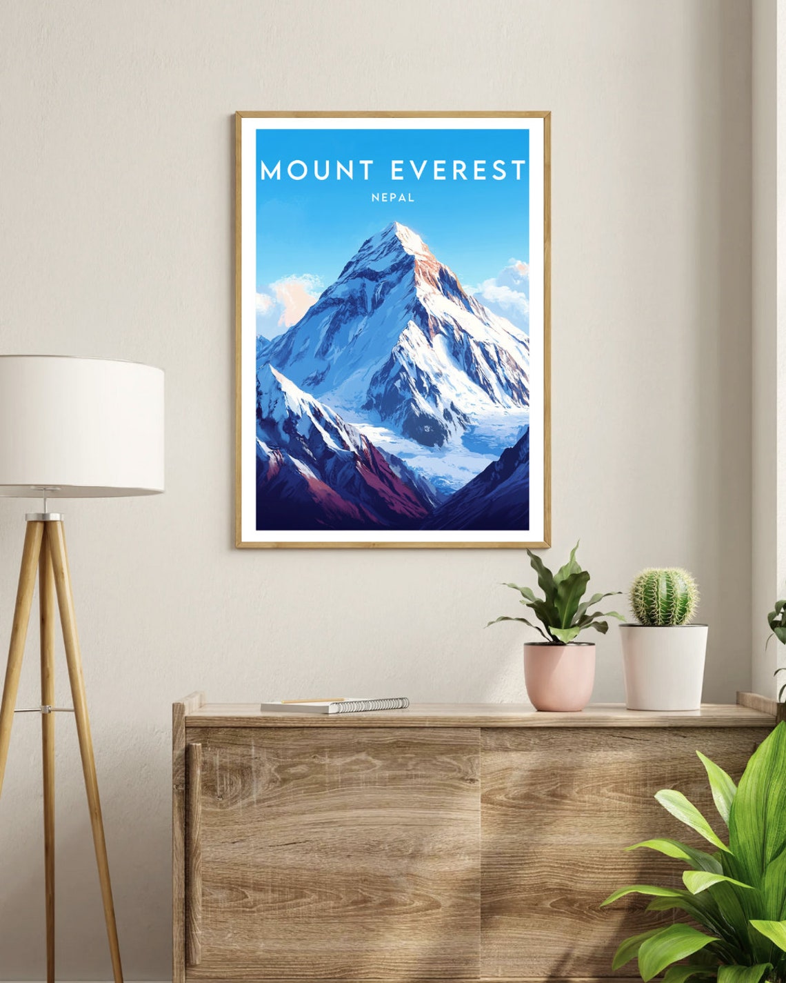 Mount Everest Nepal Snow Peak Himalaya Summit Travel Art Poster - Image 3