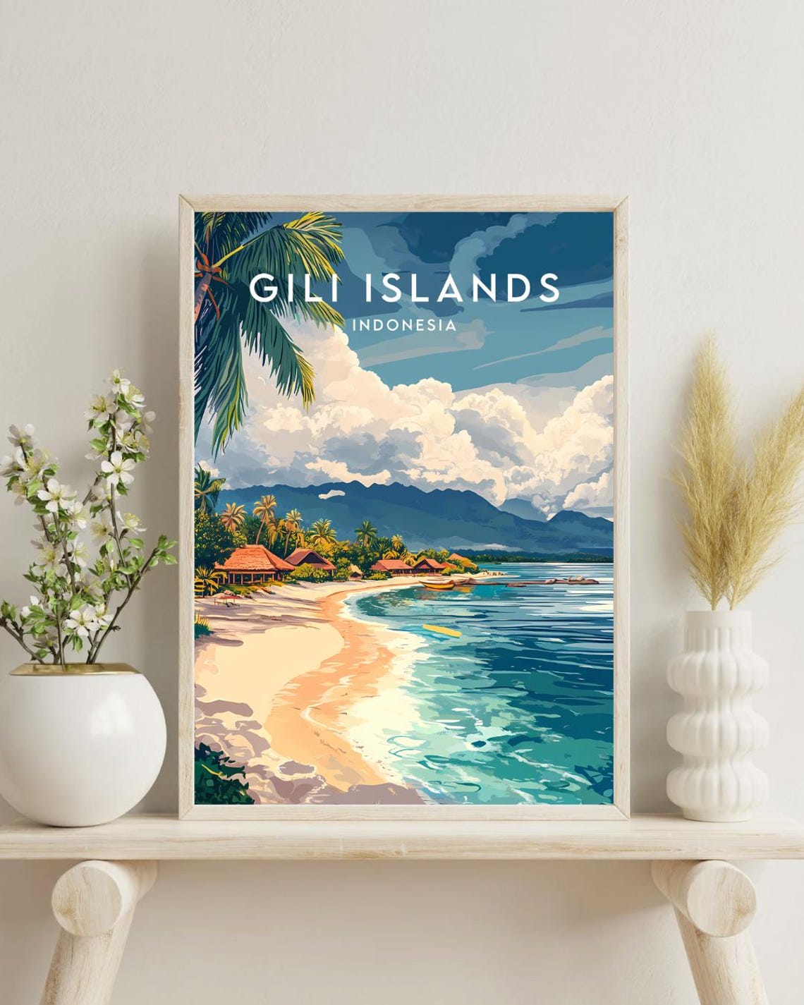 Gili Islands Travel Print Indonesia Gili Islands Poster Indonesia Poster Travel Wall Art Indonesia Print Gili Islands Gili T Poster - Image 4