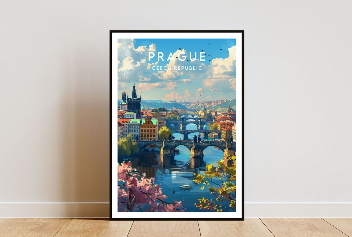 Prague Czech Republic Travel Wall Art Poster
