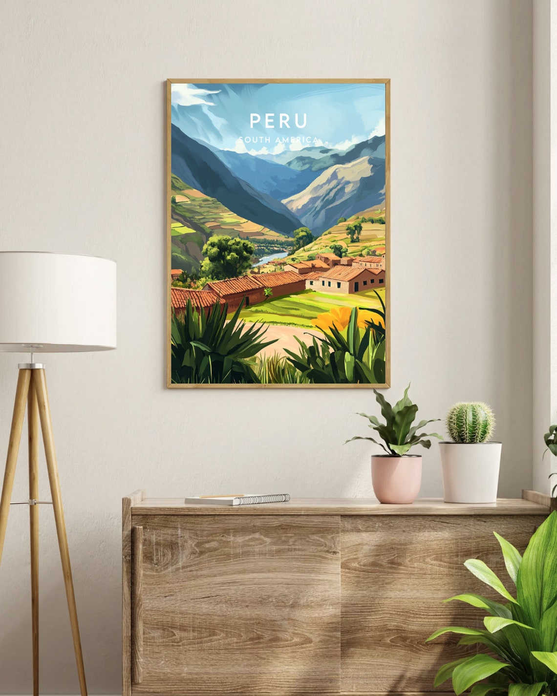 Peru South America Andes Valley Terraces Mountain Travel Poster - Image 3