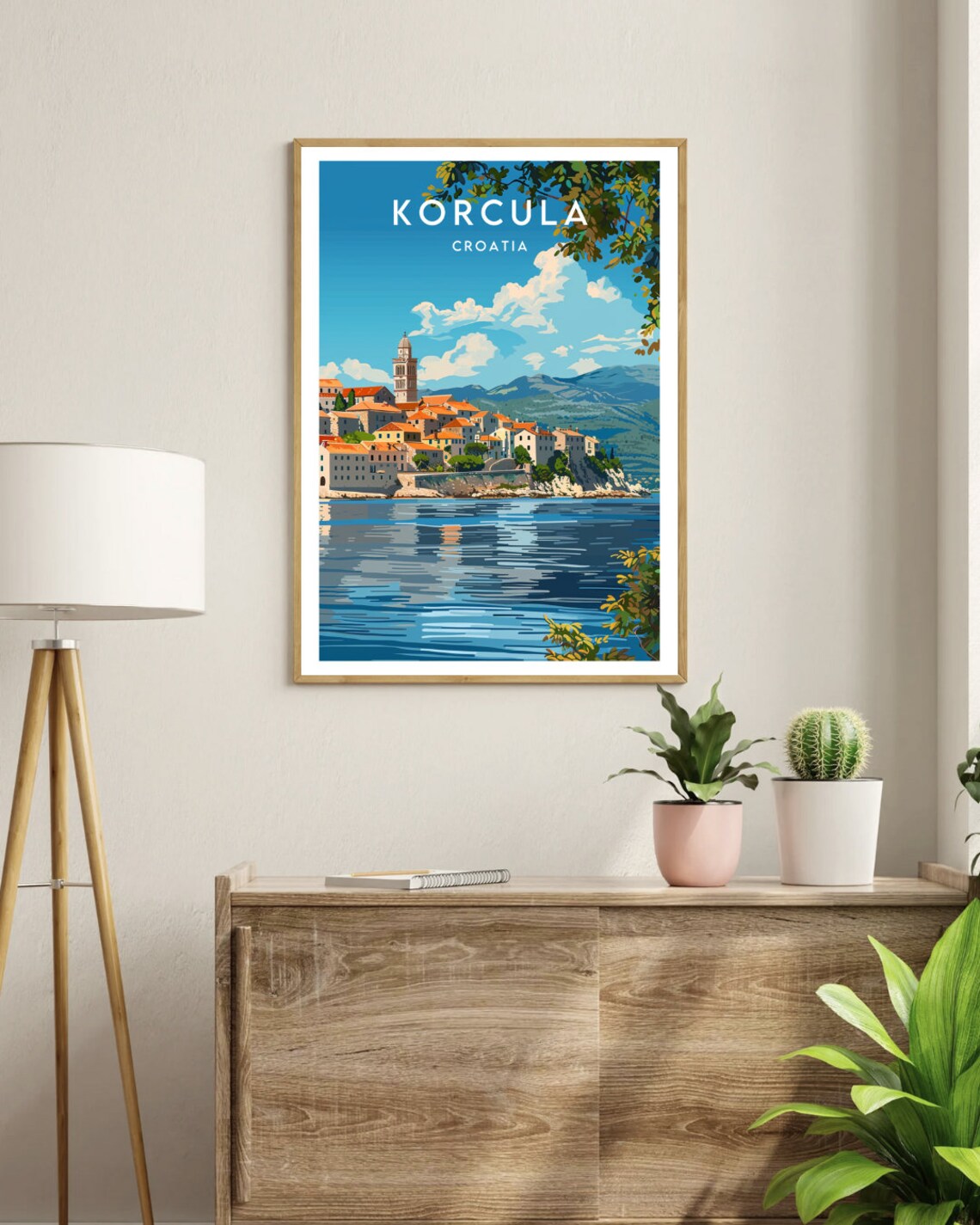 Korcula Travel Poster, Croatia Europe Wall Art - Image 3