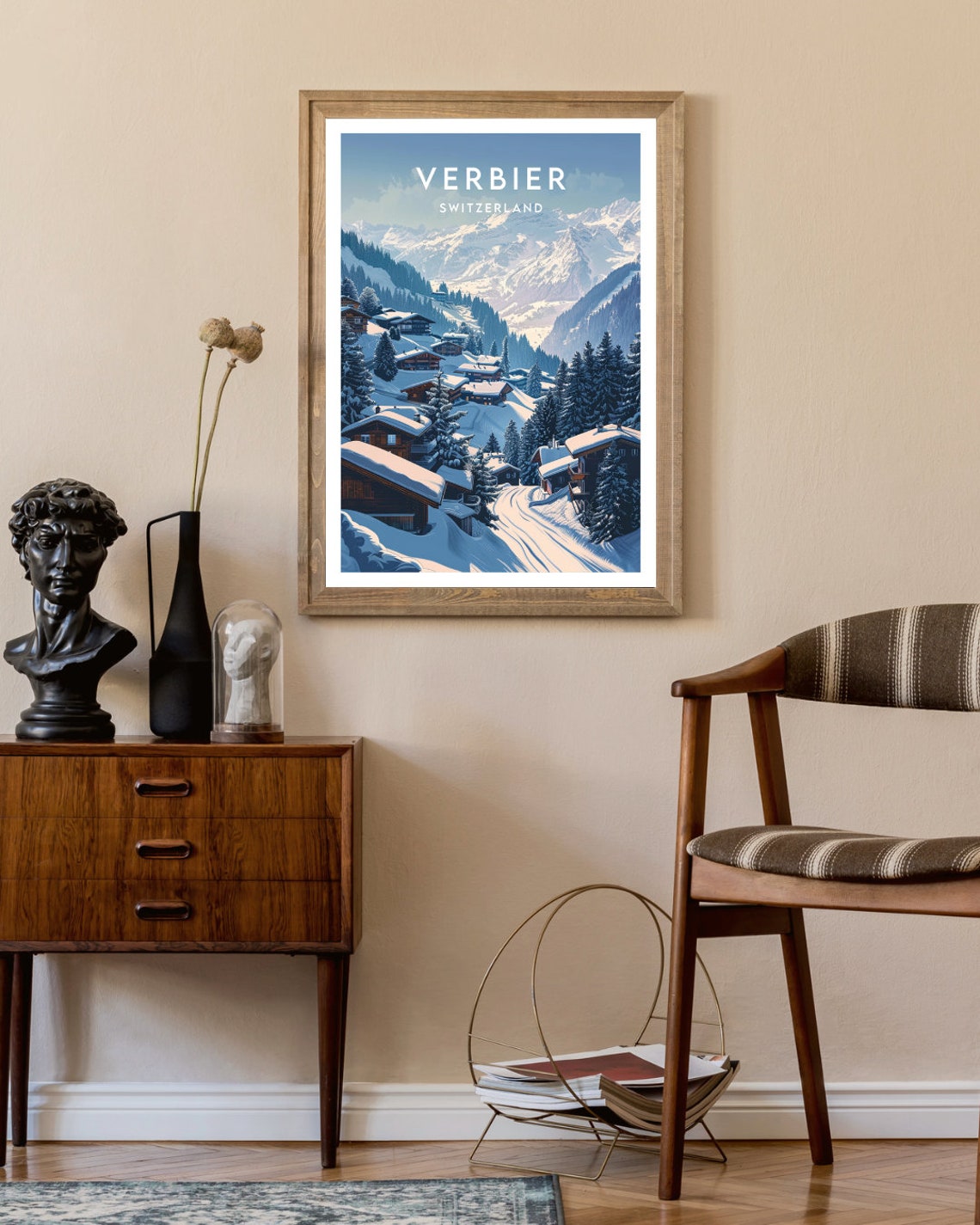 Verbier Travel Print Switzerland Verbier Poster Switzerland Poster Travel Wall Art Switzerland Print Switzerland Europe Verbier Art - Image 2