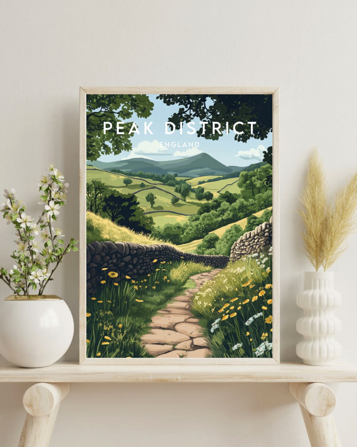 Peak District Travel Poster, England Wall Art Print - Image 4
