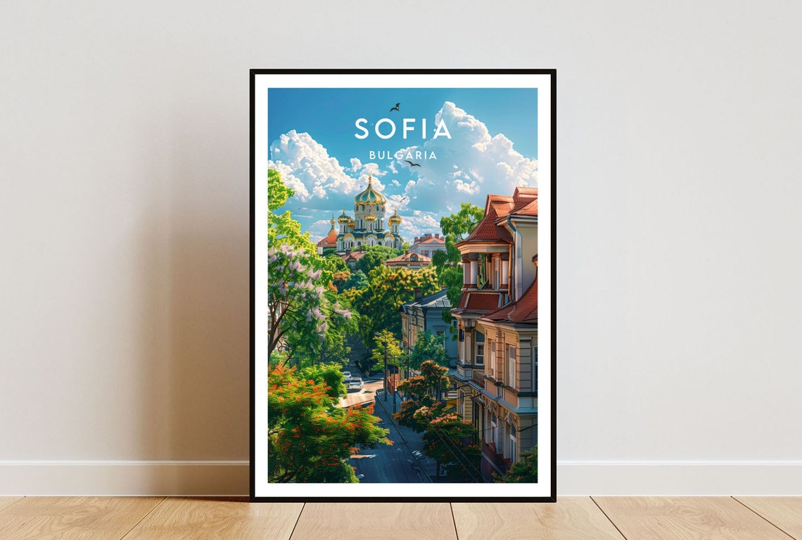 Sofia Bulgaria Alexander Nevsky Cathedral Golden Dome Poster