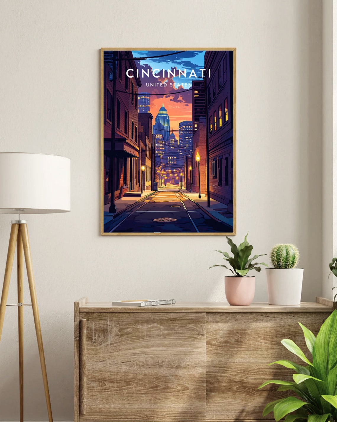 Cincinnati Travel Print United States Cincinnati Poster America Poster Travel Wall Art America Print America Cincinnati Usa Ohio - Image 3