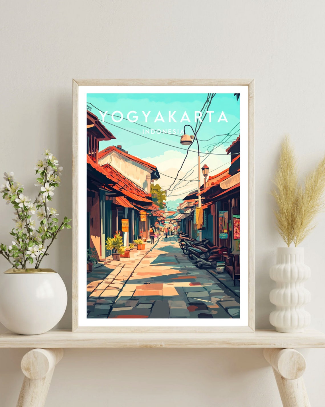 Yogyakarta Travel Print Indonesia Yogyakarta Poster Indonesia Poster Travel Wall Art Indonesia Print Yogyakarta Wall Art Indonesia - Image 4