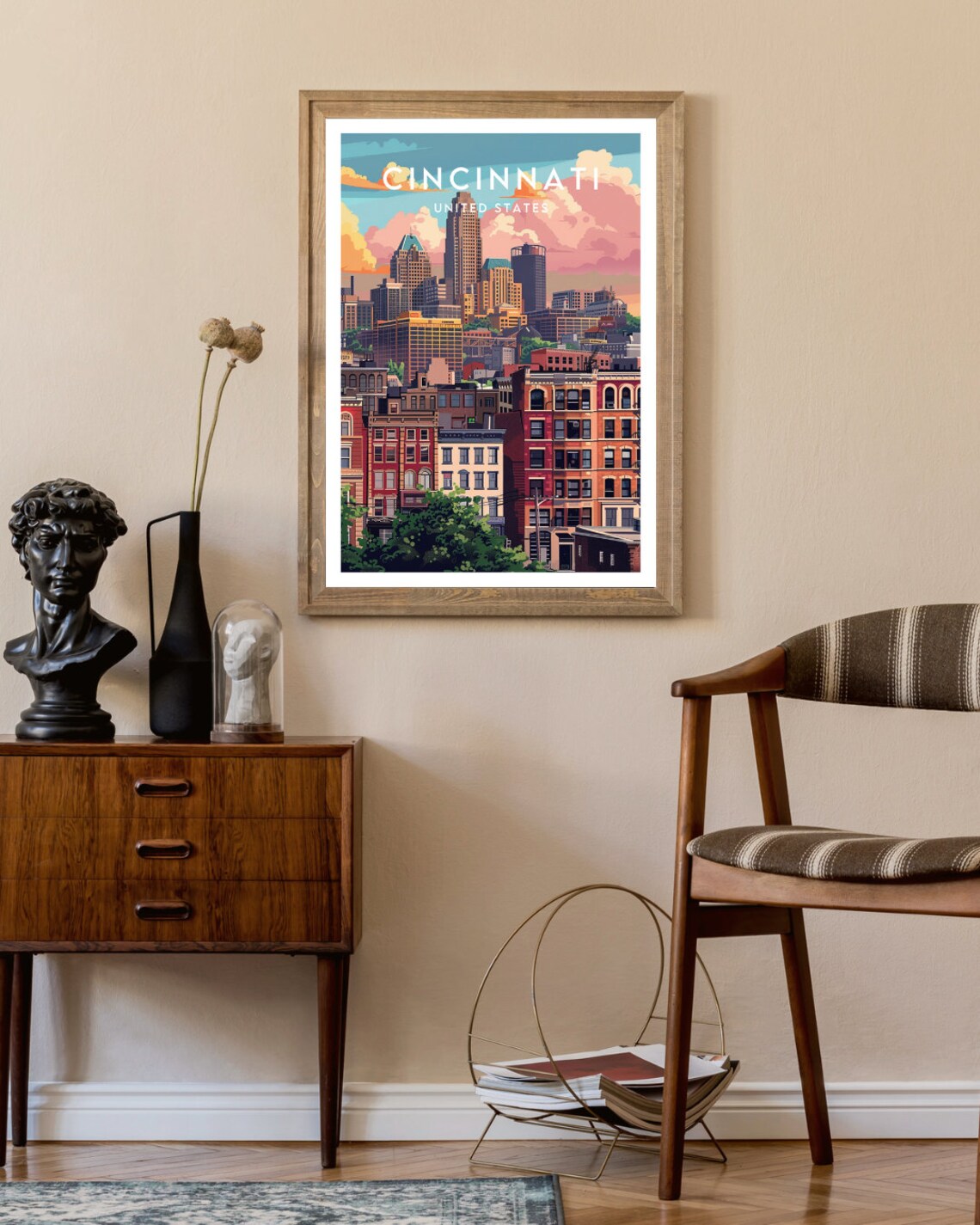 Cincinnati Travel Print, Ohio Travel Poster - Image 2