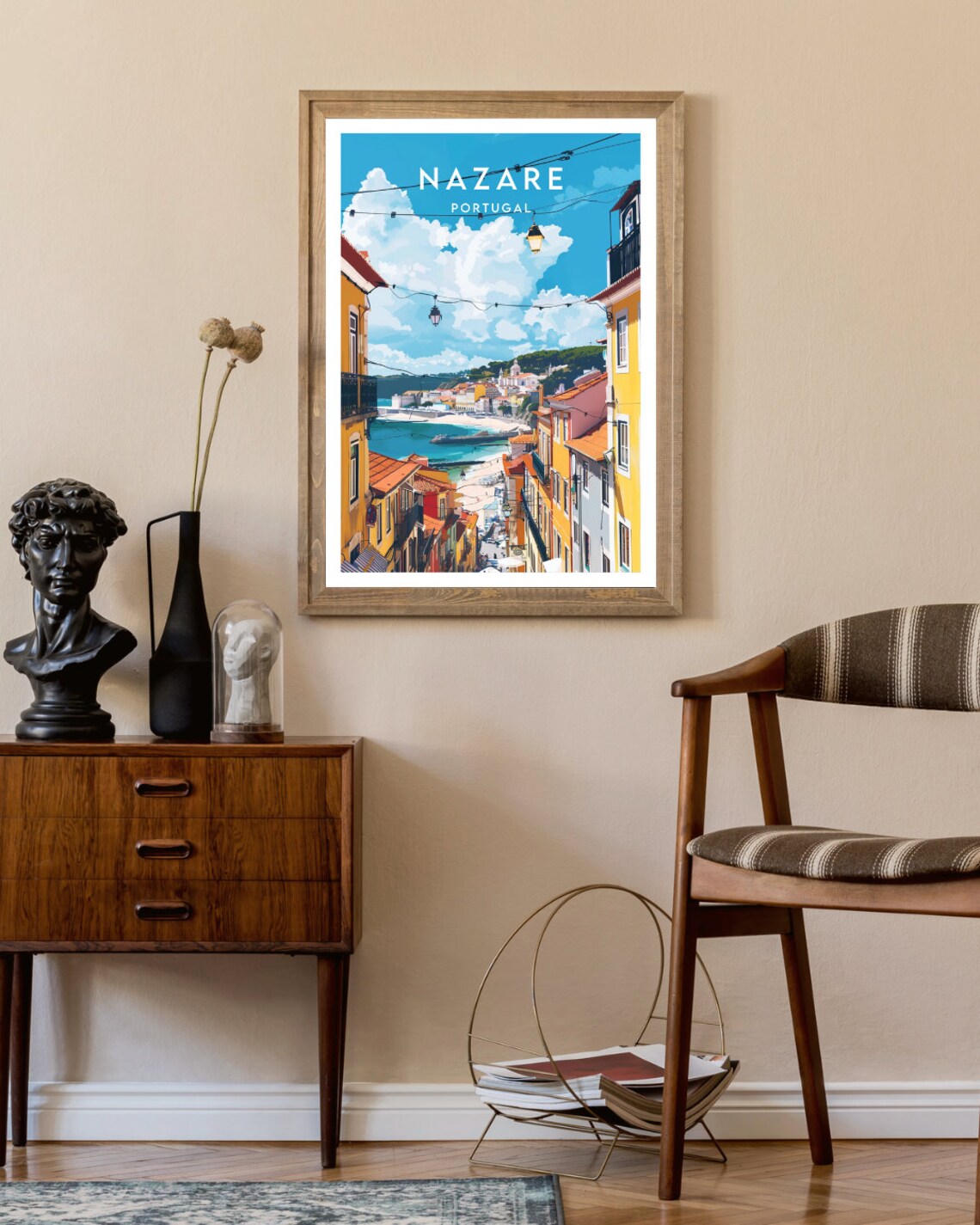 Nazare Travel Poster, Portugal Europe Wall Art - Image 2