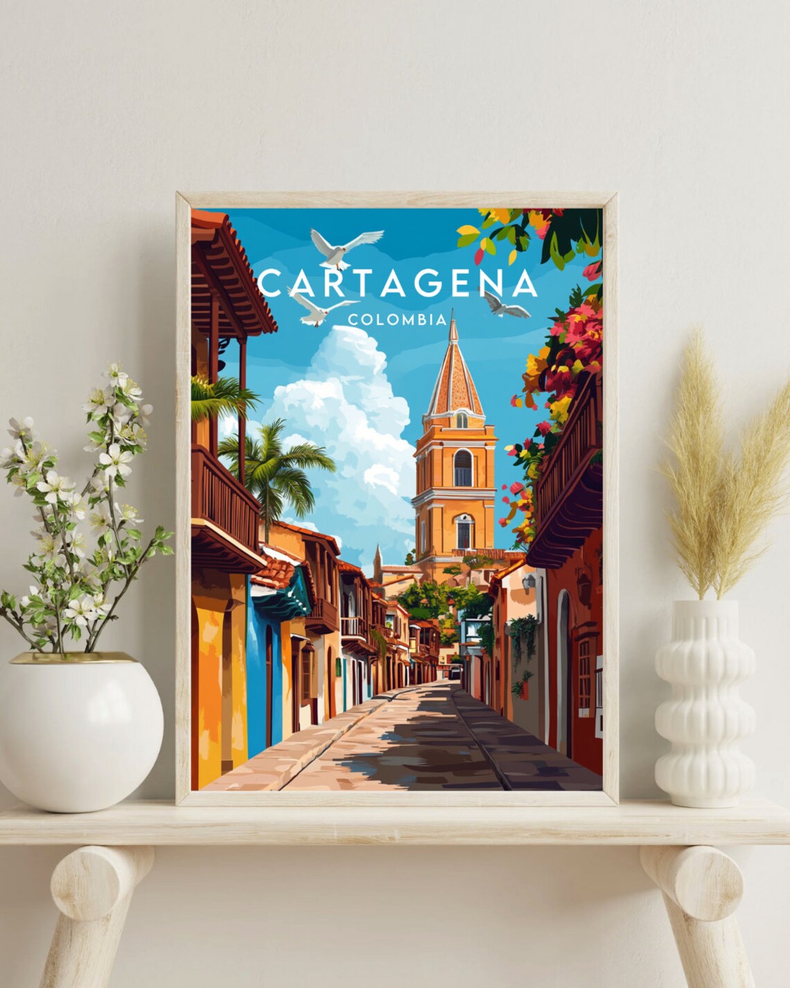 Cartagena Travel Poster, Colombia South America - Image 4